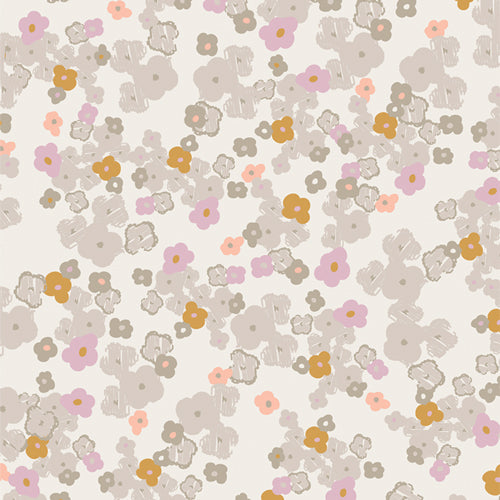 Capsules Mix the Volume Love Notes Sweet Floral Gray AGF Studio Art Gallery Cotton Fabric