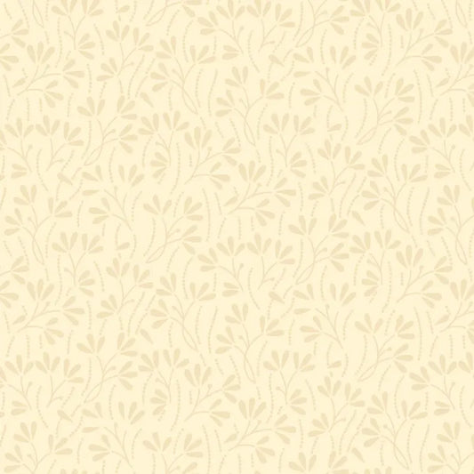 Caramel Macchiato Sprouts Cream Wilmington Prints Cotton Fabric WP-1817-39093-200