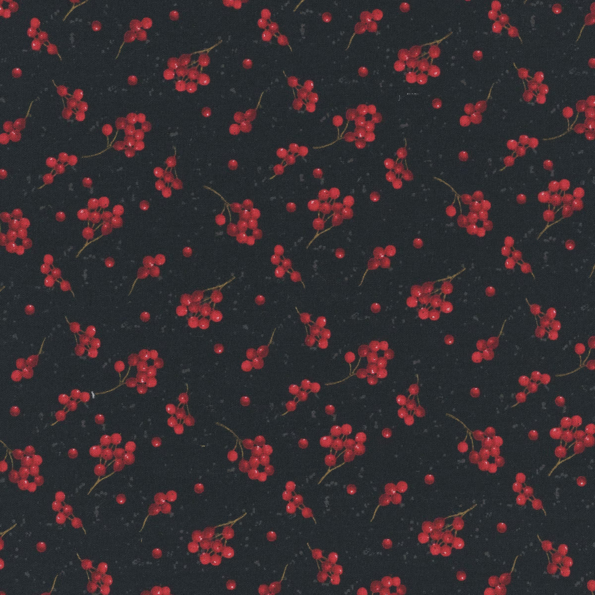 Cardinal Charm Berry Toss Black Susan Winget Wilmington Prints Cotton Fabric WP-3023-39932-932