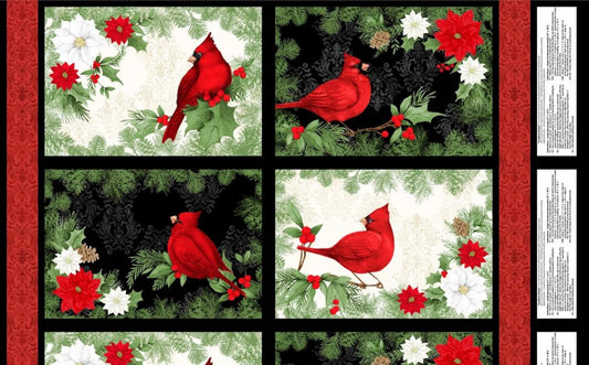 Cardinal Charm Placemat Panel 24" Susan Winget Wilmington Prints Cotton Fabric WP-3023-39925-931