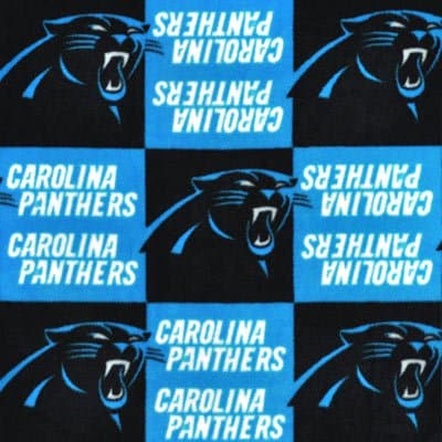 Carolina Panthers NFL Football Block Sykel FLEECE Fabric