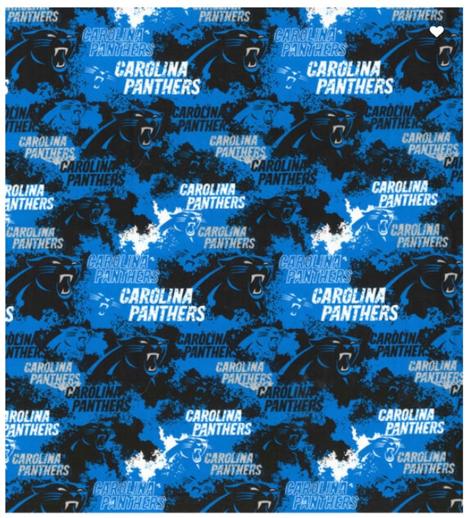 Carolina Panthers NFL Football Distressed Cotton Fabric