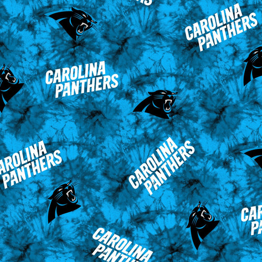 Carolina Panthers NFL Football Tie Dye Fabric Traditions FLEECE Fabric