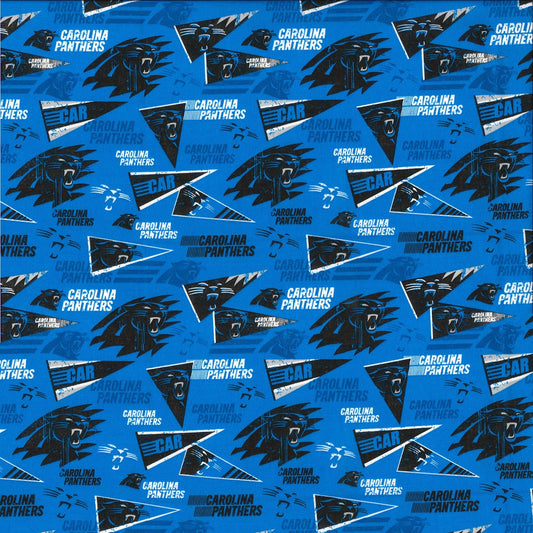 Carolina Panthers NFL Football Retro Cotton Fabric