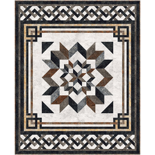 Carpenters Apprentice Digital Quilt Top 70"x86" Fabric Addict Stonehenge Gradations Collection NC-DQ3315