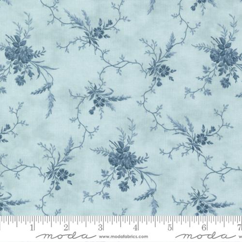 Cascade Budding Vines Florals Sky Light Blue 3 Sisters Moda Cotton Fabric