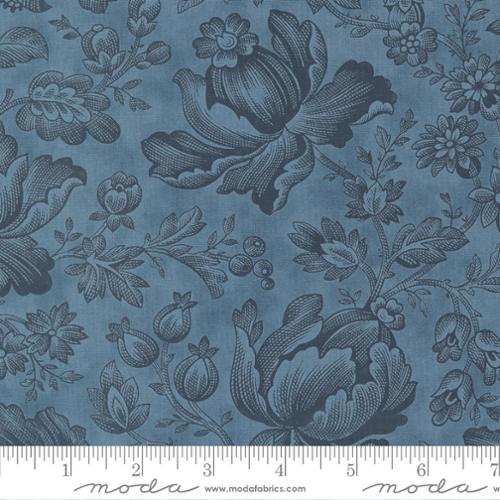 Cascade Romantic Toile Dusk Dark Blue 3 Sisters Moda Cotton Fabric