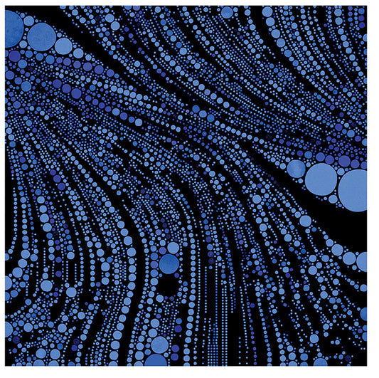 Cat Artistry Circled Swirl Blue Peggy Collins Benartex Cotton Fabric BE-16737-55