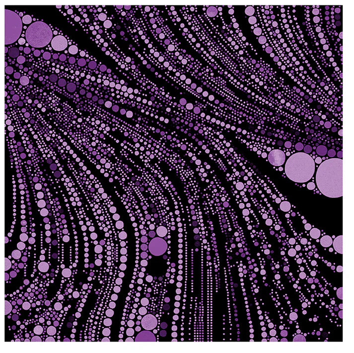 Cat Artistry Circled Swirl Purple Peggy Collins Benartex Cotton Fabric BE-16737-66