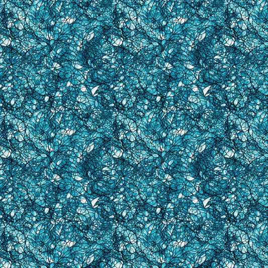 Cat Artistry Glassine Turquoise Peggy Collins Benartex Cotton Fabric BE-16736-84