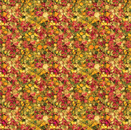 Cat Artistry Sparkle Gold Multi Peggy Collins Benartex Cotton Fabric BE-16738-33