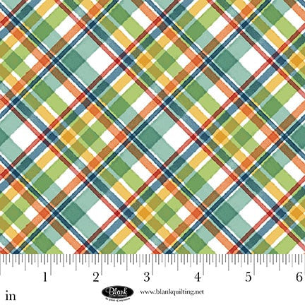 Cat Hair Don't Care Plaid Multi Nidhi Wadhwa Blank Quilting Cotton Fabric BQ-4424-16