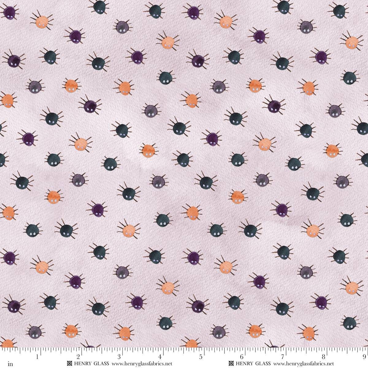 Cat House Spider Dots Orchid Purple Mayo Moreno Henry Glass Cotton Fabric HG-2602-15