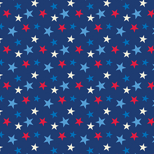 Celebrate the USA Celebration Stars Navy Kanvas Studio Benartex Cotton Fabric BE-15201-56