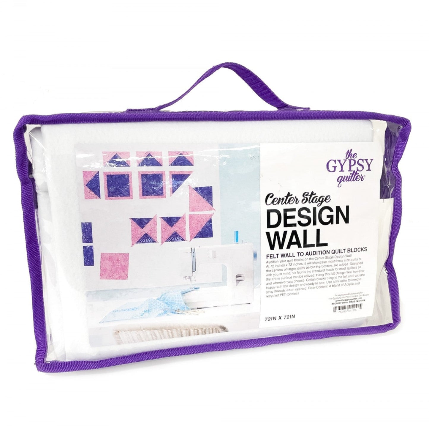 Center Stage Design Wall 72''x72'' White The Gypsy Quilter TGQ-077