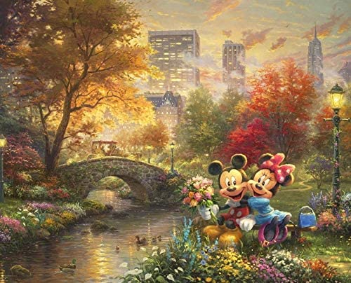 Central Park Panel 36" Mickey and Minnie Mouse Disney David Textiles Cotton Fabric