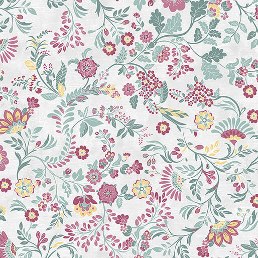 Chalk Barn Paint Floral Rose Shannon Roberts Benartex Cotton Fabric