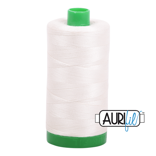Chalk White 40 wt 1094 yd Large Spool Aurifil  Cotton Quilting Thread AF-MK40SC6-2026