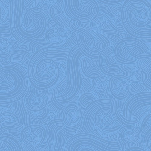 Just Color! Chambray Blue Swirl Studio E Cotton Fabric