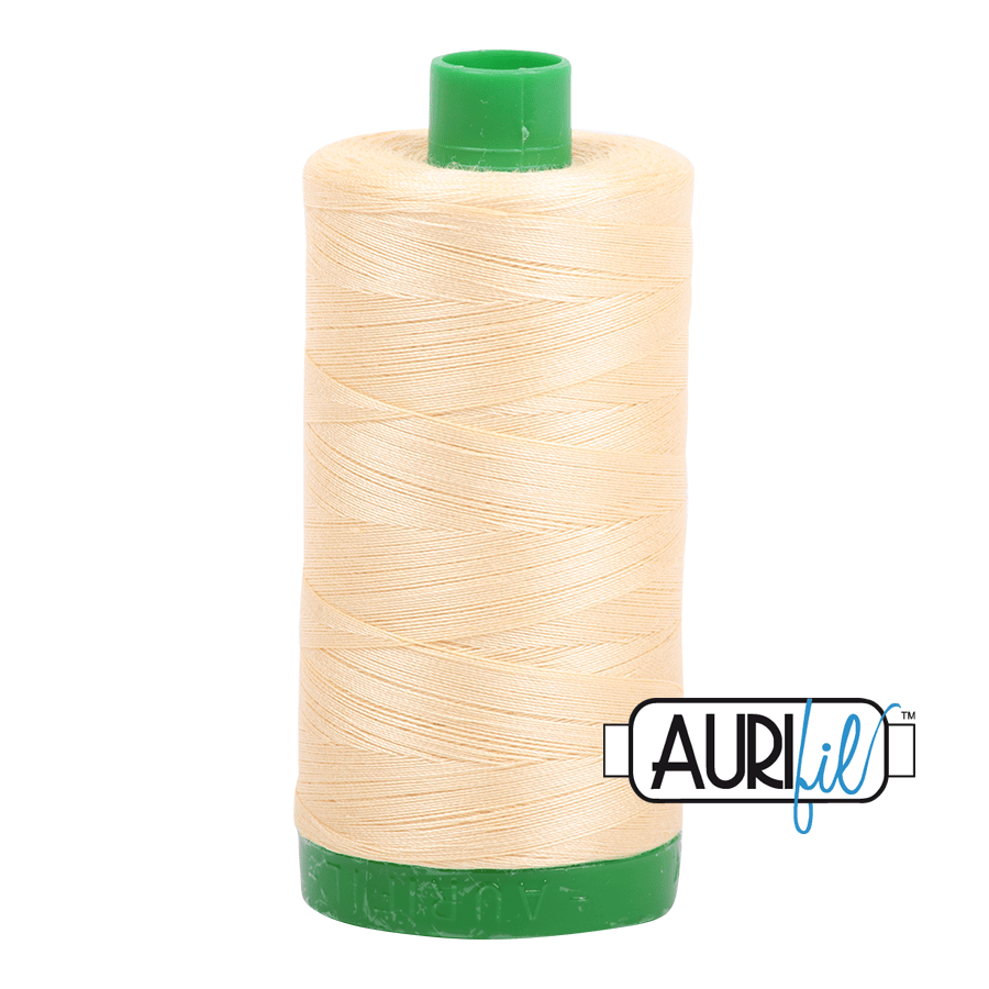 Champagne Light Yellow 40 wt 1094 yd Large Spool Aurifil Cotton Quilting Thread AF-MK40SC6-2105