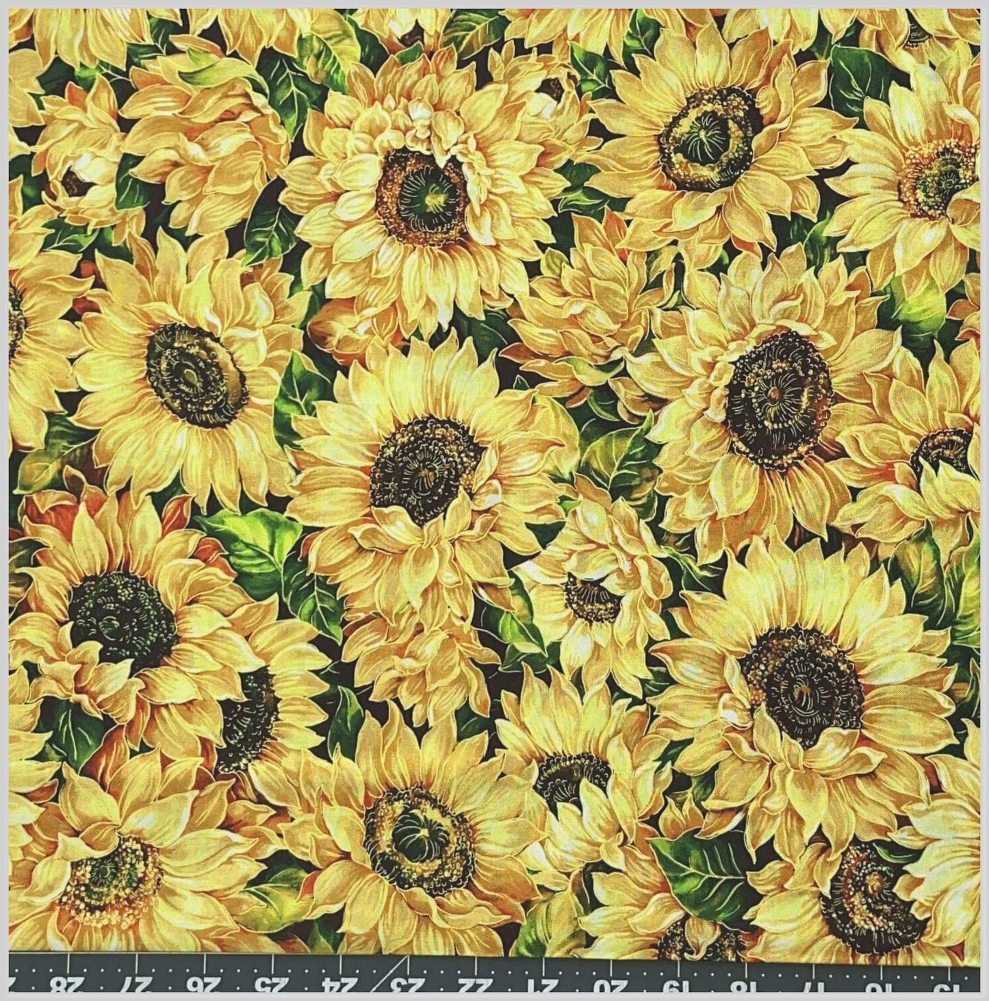 Change of Seasons Packed Sunflowers Oasis Fabric Cotton fabric