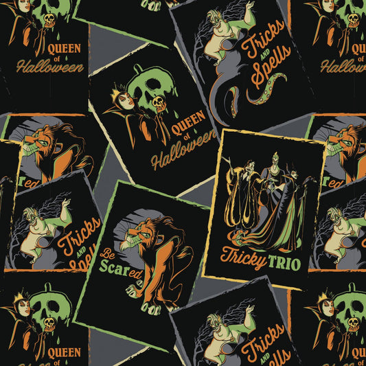 Character Halloween Villains Halloween Black Camelot Cotton Fabric