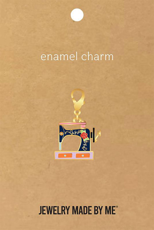Charm Sewing Machine Enamel Zipper Pull Moda MD-AA30P25314