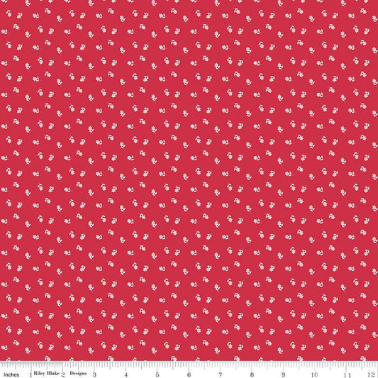 Cheerfully Red Flowers Red Christopher Thompson  Riley Blake Designs Cotton Fabric