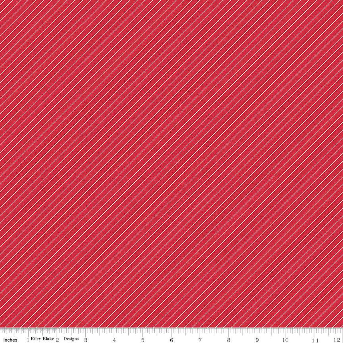 Cheerfully Red Stripe Red Christopher Thompson Riley Blake Designs Cotton Fabric