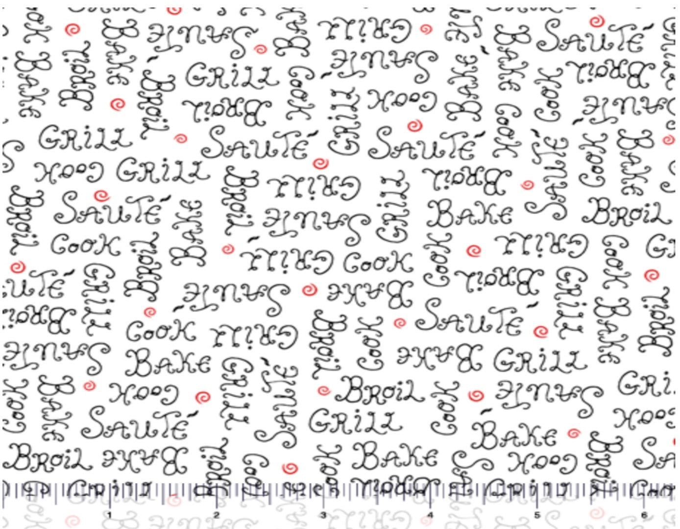 Chef's Special Text Lingo White Quilting Treasures Cotton Fabric