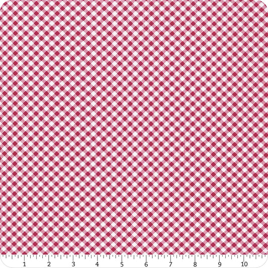 Chelsea's Checks 1/8" Check Red and White Chelsea Carter and Priscilla Blain Henry Glass Cotton Fabric