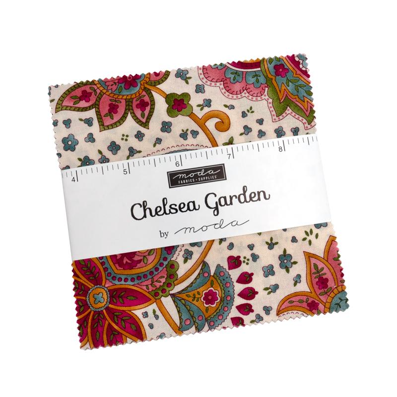 Chelsea Garden 5'' Squares Charm Pack 42pcs Assorted Moda Cotton Fabric MD-33850PP | US Fabric Shop
