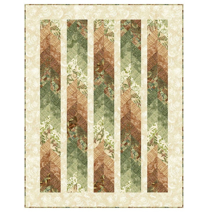Chevrons 38.5"x 49.5" Digital Quilt Sample Stonehenge Organics Northcott Cotton Fabric NC-DQ3693