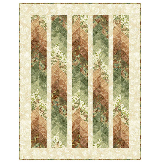 Chevrons 38.5"x 49.5" Digital Quilt Sample Stonehenge Organics Northcott Cotton Fabric NC-DQ3693