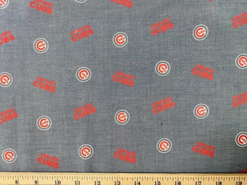 Chicago Cubs MLB Baseball Chambray Fabric Traditions Cotton Fabric