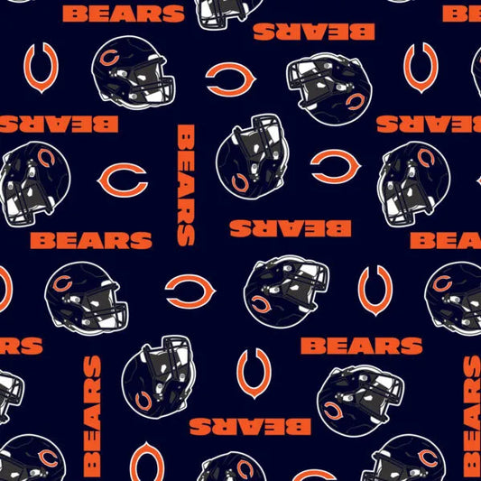 Chicago Bears NFL Football Logo Fabric Traditions Polyester Fleece Fabric NFL-6321-D