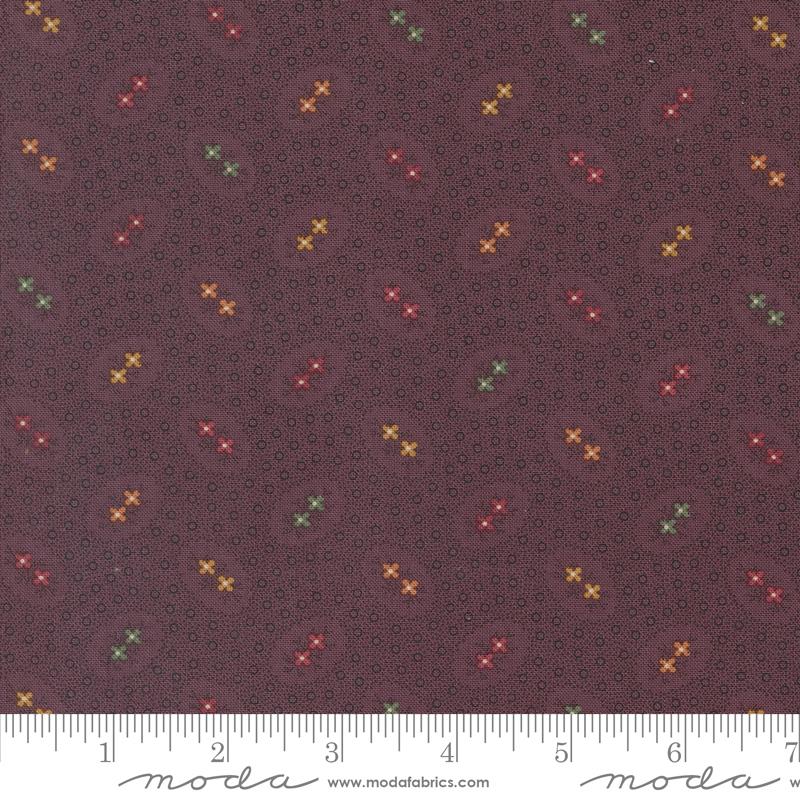 Chickadee Landing Tw Blooms Dots Crocus Purple Kansas Troubles Quilters Moda Cotton Fabric