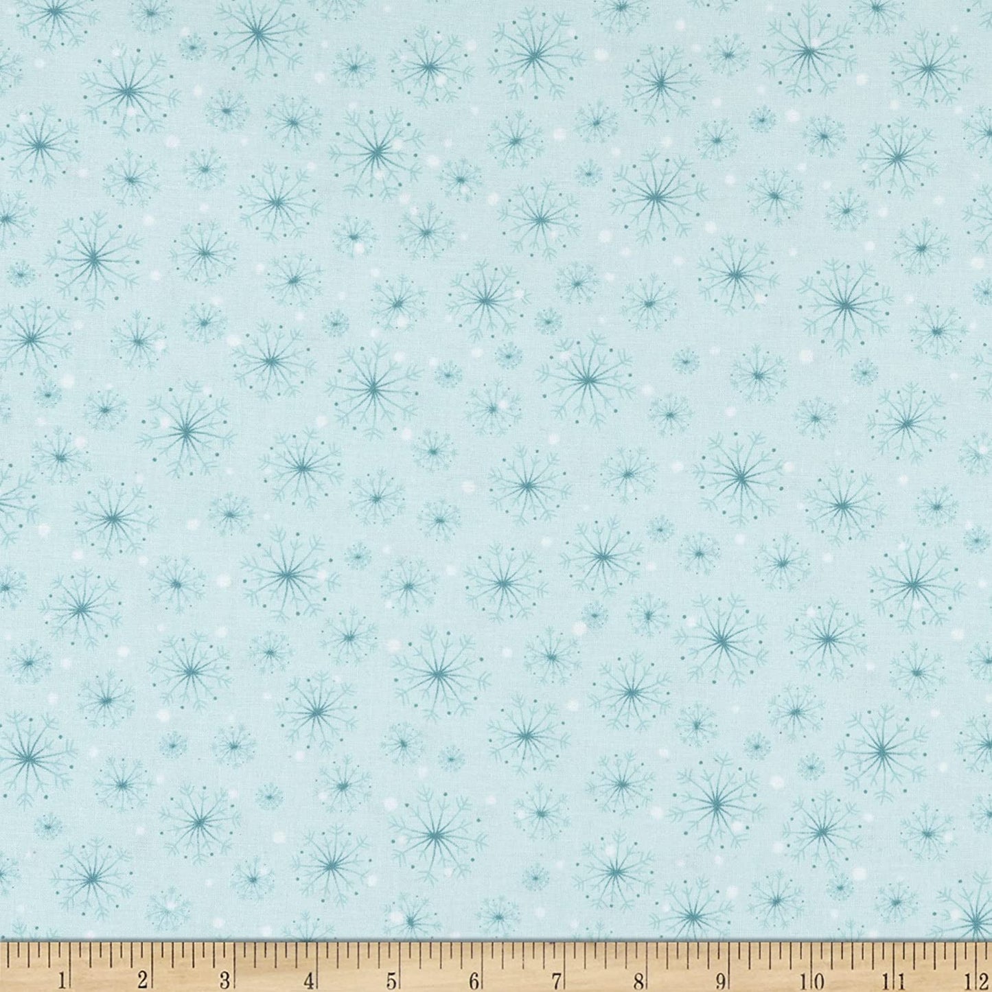 Christmas Countdown Snowflakes Sky Blue Timeless Treasures Cotton Fabric