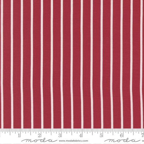 Christmas Eve Jolly Stripes Cranberry Lella Boutique Moda Cotton Fabric