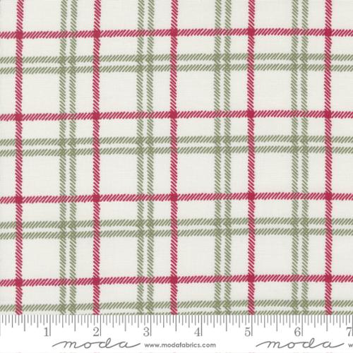 Christmas Eve Yuletide Plaid Checks and Plaids Snow Lella Boutique Moda Cotton Fabric