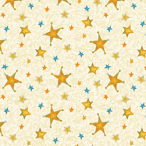 Christmas Spirit Star Splendor Cream David Galchutt Benartex Cotton Fabric