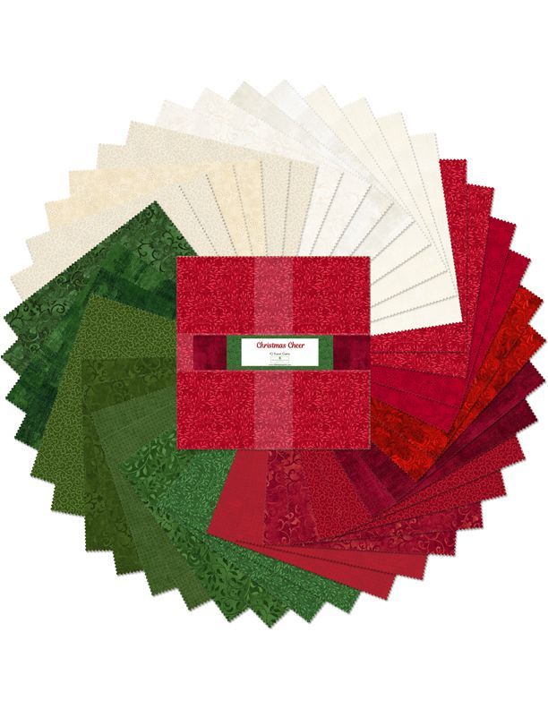 Christmas Cheer 10" Squares Karat Gems Wilmington Prints Cotton Fabric