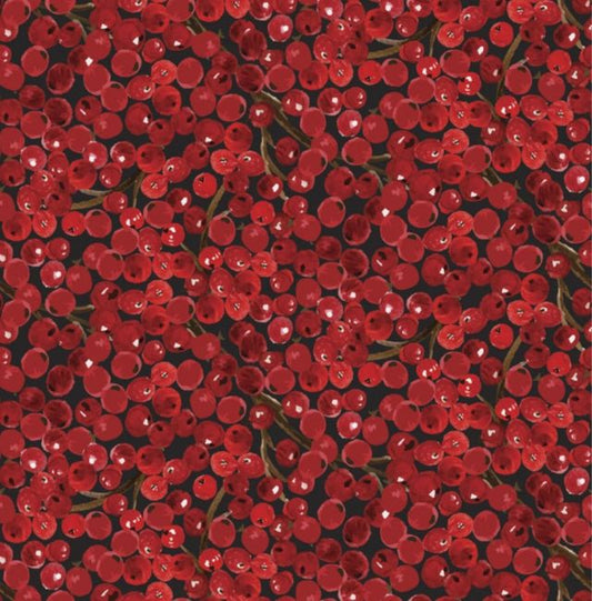 Christmas Floral Collection Berries Sharon Lee Quilter's Palette Fabric Editions Cotton Fabric