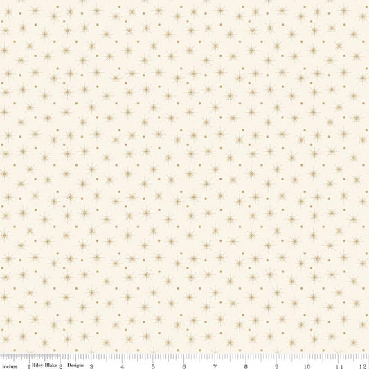 Christmas Greetings Christmas Lights Cream Sandy Gervais Riley Blake Designs Cotton Fabric RB-C17667-CREAM