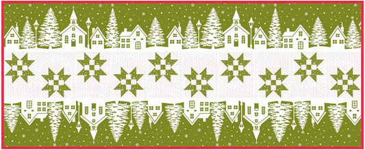 Christmas Village Runner Quilt Pattern 28.5"x69.5" Joanna Figueroa Fig Tree Quilts FT-2025