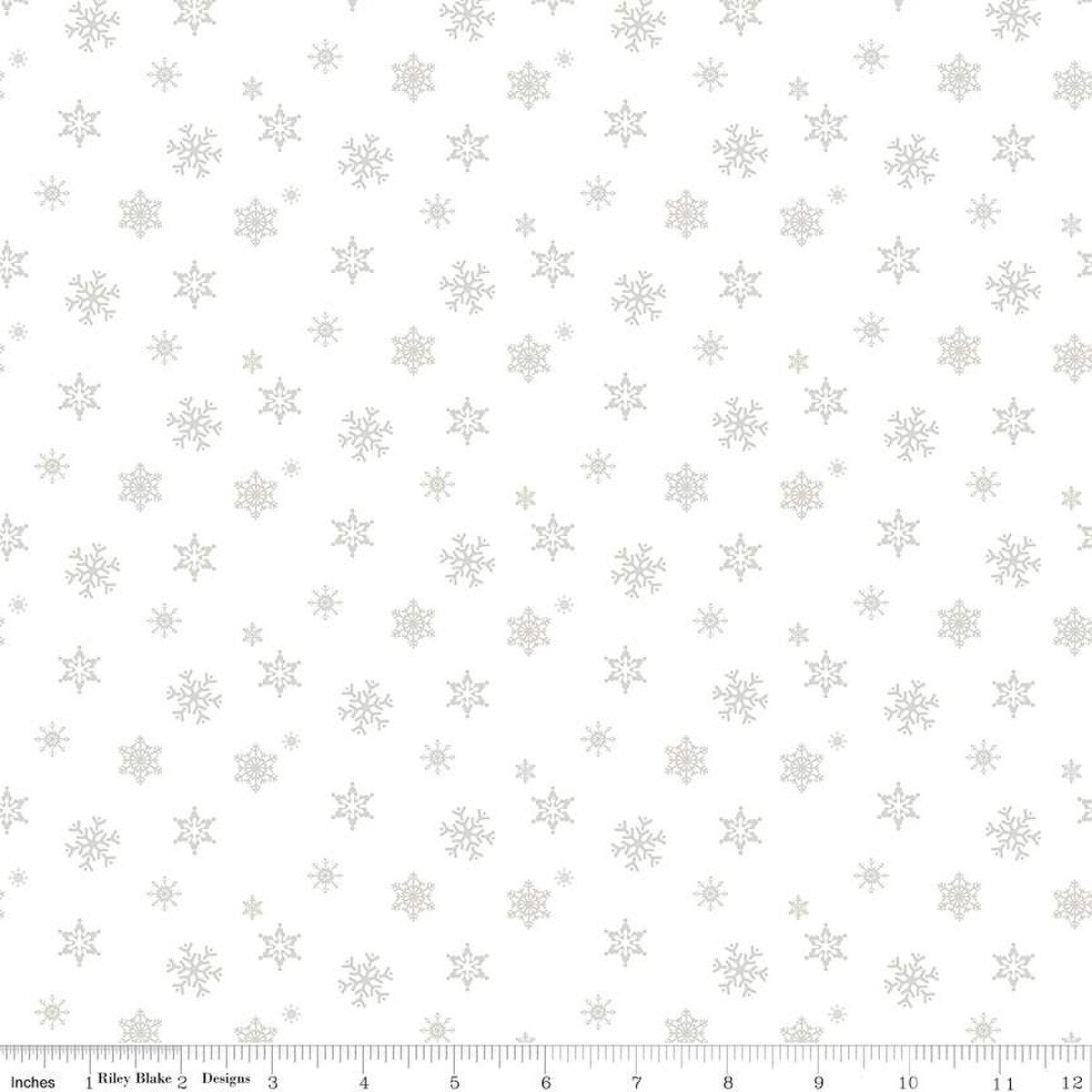 Christmas Wishes Snowflakes White on White The RBD Designers Riley Blake Designs Cotton Fabric RB-C15048-WHITE