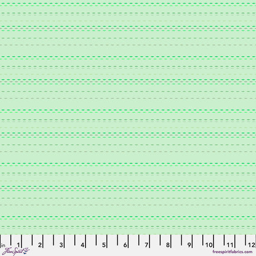 Chromatics Pic Stitch Mint Green Free Spirit Cotton Fabric FS-PWFS054.MINT
