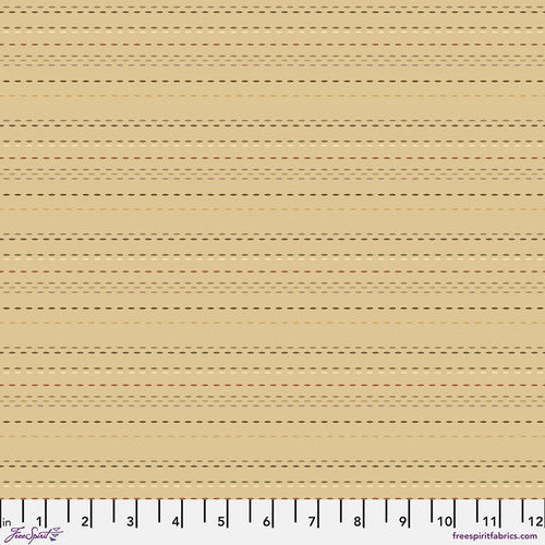 Chromatics Pic Stitch Tan Free Spirit Cotton Fabric FS-PWFS054.TAN