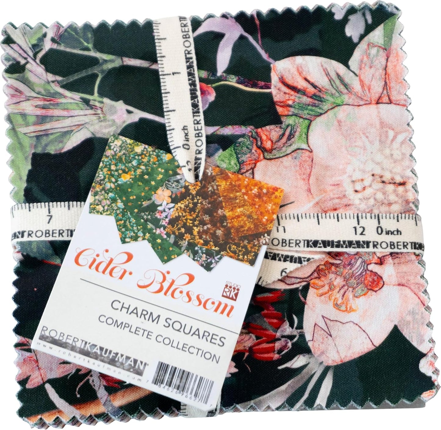 Cider Blossoms 5" Squares Charm Pack 42 pcs Robert Kaufman Cotton Fabric RK-CHS-1391-42