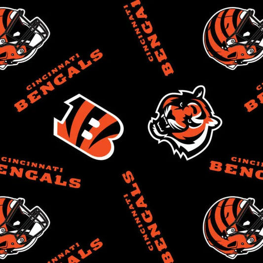 Cincinnati Bengals NFL Football Logo Fabric Traditions Polyester Fleece Fabric NFL-6240-D
